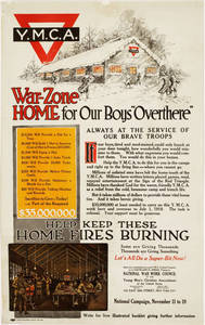 World War I Poster - War-Zone Home for Our Boys “Overthere”