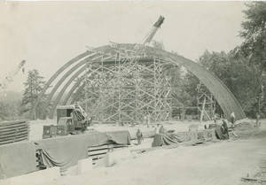 Erection of the Beams of the Memorial Field House at Springfield College