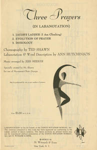 Three Prayers Dance Sheet Labanotation (1960)