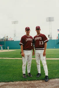 Two Springfield College baseball players at Fenway Park (1995)