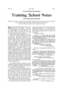 The International Association Training School Notes and Association Outlook (vol. 6 no. 7), July, 1897