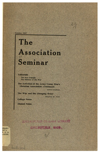 The Association Seminar (vol. 26 no. 1), October 1917