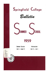 Summer School Catalog, 1959