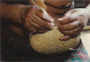 Basket Making: Em Yung's basket weaving style is seen more clearly, 1987