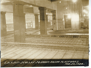 East Boston tunnel exit - Scollay Square Under - Raising platforms