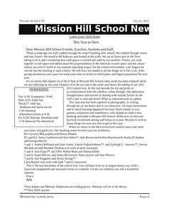 Mission Hill School newsletter, June 21, 2013