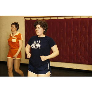 Women stretching in a gym