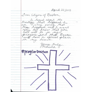 Letter from St. Lucy's School in Long Beach, California