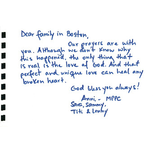 Letter to Boston from a member of the Menlo Park Presbyterian Church (Menlo Park, California)