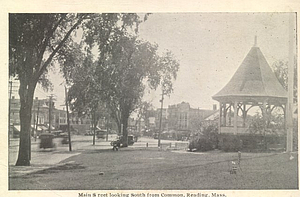 Main street looking south from Common, Reading, MA