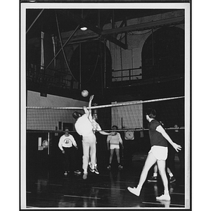 Players in a volleyball game