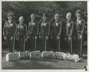 Dr. Mimi Murray with the US Gymnastics Team, 1973