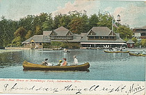 Boat House at Norumbega Park, Auburndale, Mass.