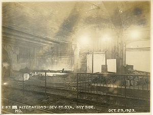 East Boston tunnel alterations - Devonshire Street Station south side