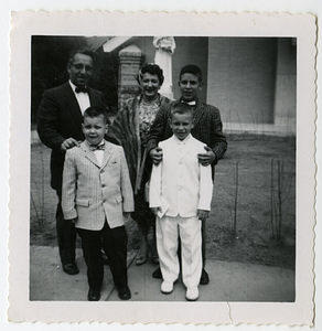 Tebert, Deolinda, and Robert Mello, with kids