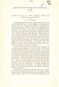 Three cases of the family type of cerebral diplegia