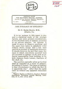 The etiology of epilepsy