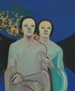 "Two Figures in Blue" Selina Trieff (1934 - )
