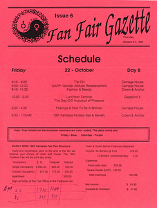 Fan Fair Gazette, Issue 6 (October 21, 1993)