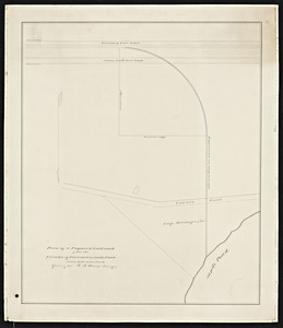 Plan and profile of a proposed railroad from the Fitchburg railroad to Sandy Pond