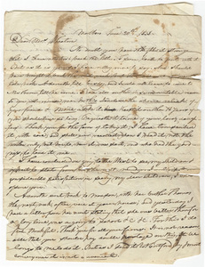 William Fowler Vaill letter to Mrs. Wheaton, 1838 June 20