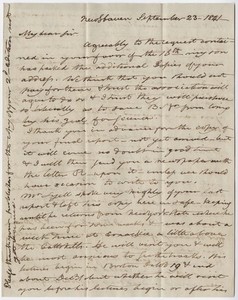 Benjamin Silliman letter to Edward Hitchcock, 1841 September 23