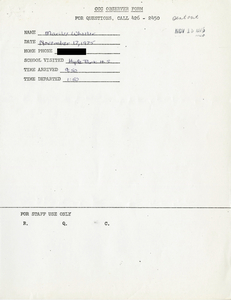 Citywide Coordinating Council daily monitoring report for Hyde Park High School by Marilee Wheeler, 1975 November 17