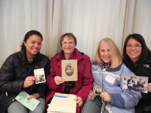 Nancy Connors, Jennifer O'Brien, Patricia Tia and Marissa Holland at the Irish Immigrant Experience Mass. Memories Road Show