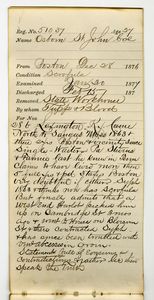 Tewksbury Almshouse Intake Record: St. John, Osborn