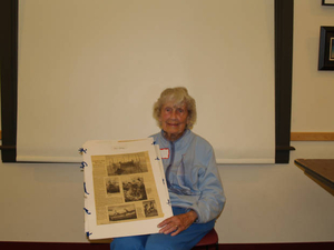 Bernice Hunt at the Brewster Mass. Memories Road Show