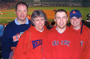 Warren family at Fenway