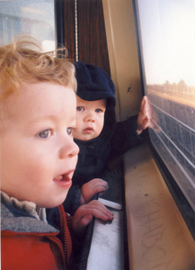 Conor and Ryan's first ride on the T