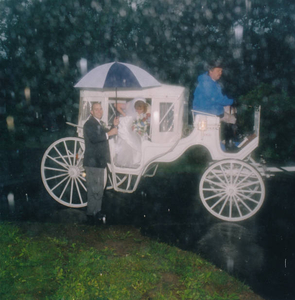 Rain-soaked wedding