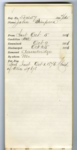 Tewksbury Almshouse Intake Record: Simpson, John