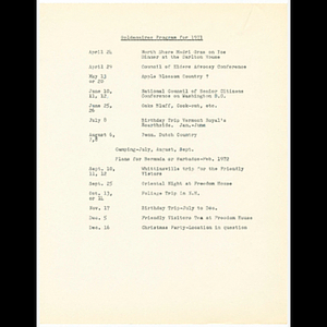 Goldenaires program for 1971