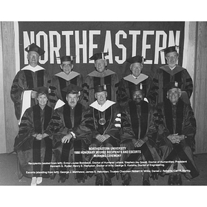 Northeastern University 1988 Honorary Degree Recipients and Escorts, Morning Ceremony