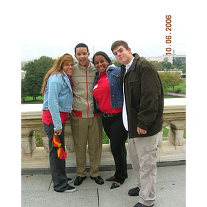 Four Torch Scholars pose together in Washington D.C