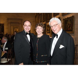 President Aoun stands with two people at his inauguration celebration