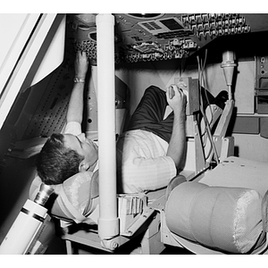 Co-op student in command module, MIT Institute lab, NASA