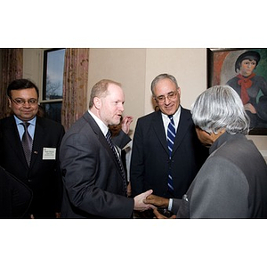 Dr. Abdul Kalam meeting guests at a small party