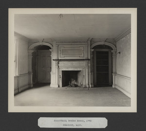 Interior view of the Jarathmael Bowers House, dining room, Somerset, Mass., undated