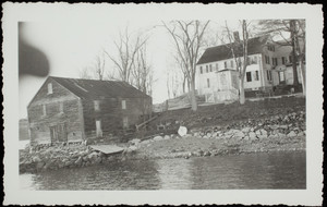 Gerrish house and ship chandlery from the water, Gerrish Island, Kittery Point, Maine.