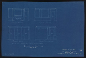 Details of Main Hall, Drawings of House for Mrs. Talbot C. Chase, Brookline, Mass., Sept. 5, 1929 and October 7, 1929