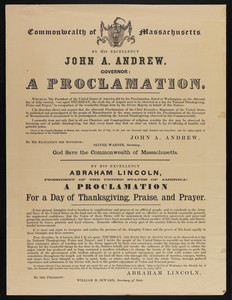 Lincoln's First Thanksgiving Proclamation