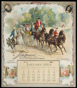 Calendar for John Hancock Mutual Life Insurance Company, Boston, Mass., 1904