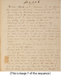 Sarah Gooll Putnam diary 3, 20 March 1862 to 10 October 1862