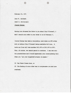 Memorandum from Mark H. McCormack to John W. McGrath