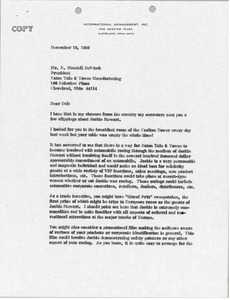 Letter from Mark H. McCormack to E. Mandell DeWindt