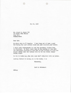 Letter from Mark H. McCormack to Robert L. Myers, III