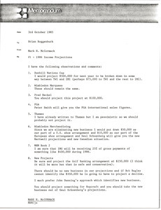 Memorandum from Mark H. McCormack to Brian Roggenburk